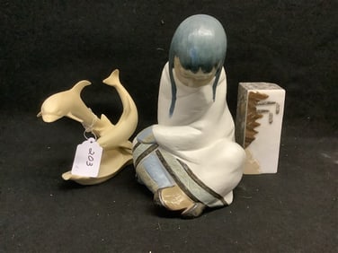 3 Objects, figure 12 1/2" high