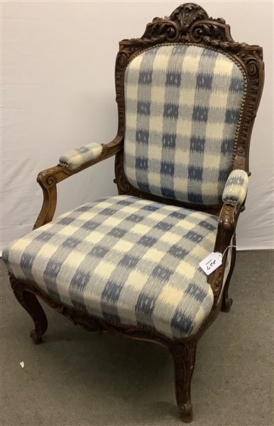 Carved Walnut Armchair (1 of 4)