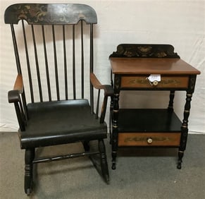 2 pcs Hitchcock Furniture, 1 Old 1 New
