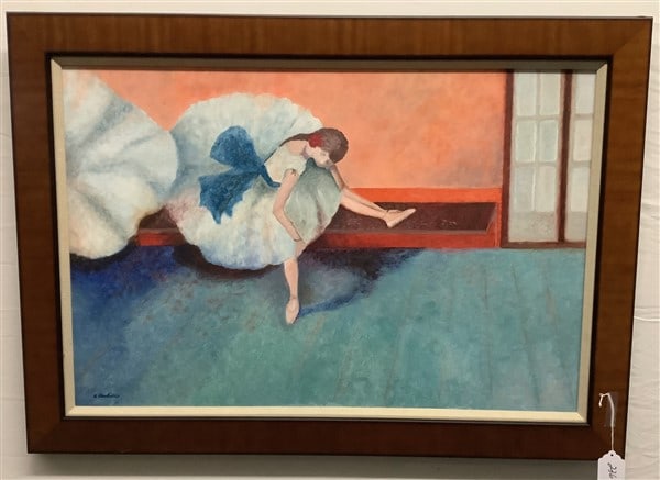O/C Ballerina, sgnd 30 x 42: O/C Ballerina, sgnd 30 x 42