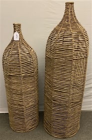 2 Rattan Decorations 41", 48"