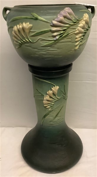 25" 2 Part Roseville Jardinière and Pedestal (1 of 3)