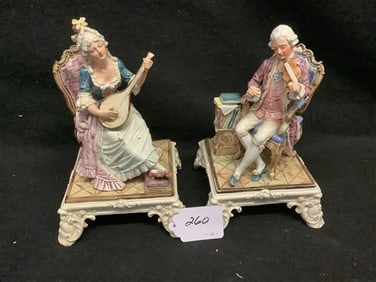 Two 11" Classical Porcelain Figures