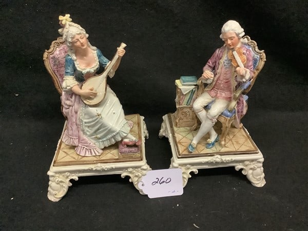 Two 11" Classical Porcelain Figures (1 of 3)