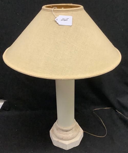 35" Travertine Marble Column Lamp: 35" Travertine Marble Column Lamp
