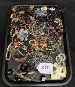 Tray Lot of Costume Jewelry