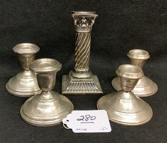 5 WEIGHTED Sterling Candlesticks