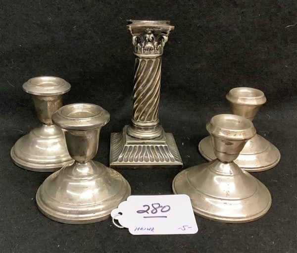 5 WEIGHTED Sterling Candlesticks (1 of 1)