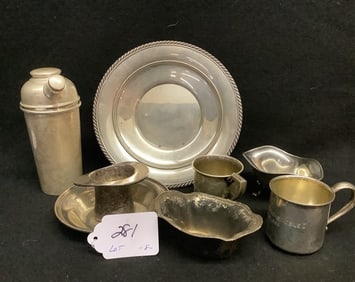 8 items in Sterling Silver approx. 27 troy