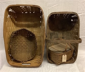 4 Antique Country Baskets