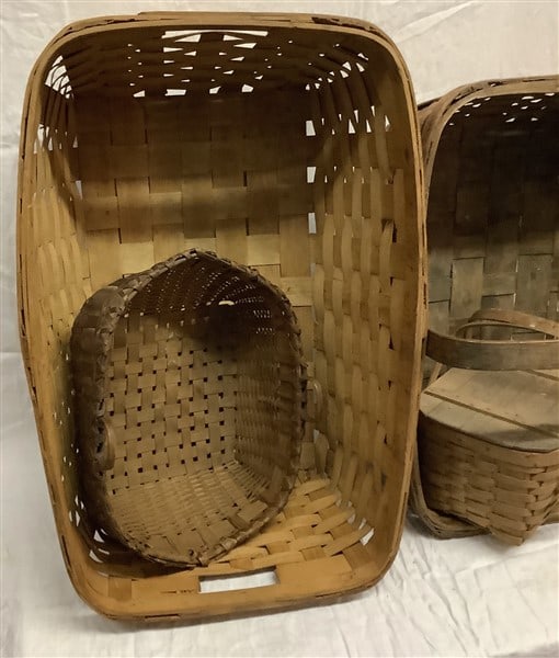 4 Antique Country Baskets - 3
