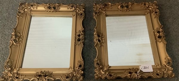 2 Small Modern Mirrors 13 x 16: 2 Small Modern Mirrors 13 x 16