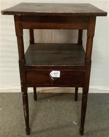 19th Cent 1 Drawer Stand 19" square-32" high