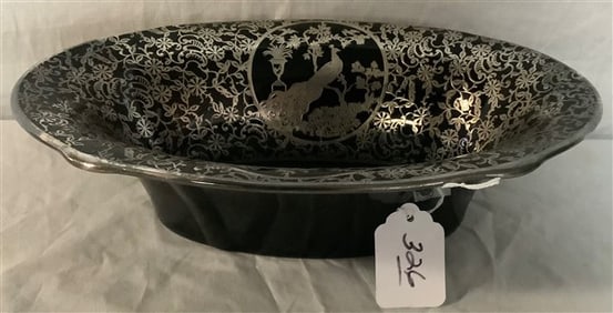 Lovely 12 1/2" Silver Overlay Bowl