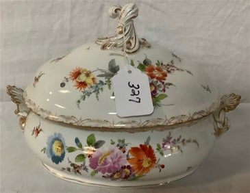 12" Meissen Covered Dish