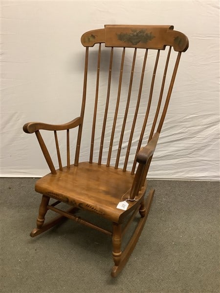 Stenciled Maple Rocker, Bent Furniture: Stenciled Maple Rocker, Bent Furniture...41" high, 24" wide and 20" deep