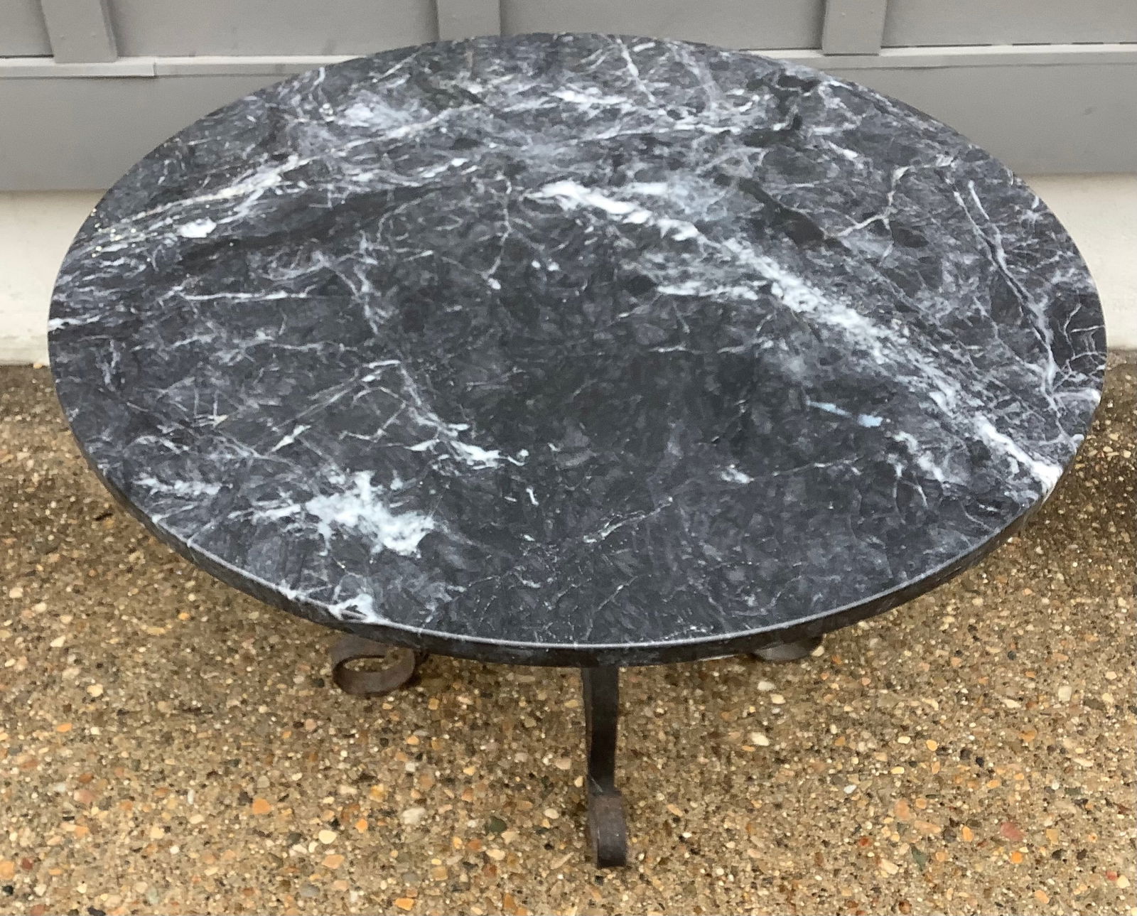 Black Marble Top Low Table - 2