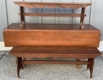 Drop Leaf Table with 2 Benches