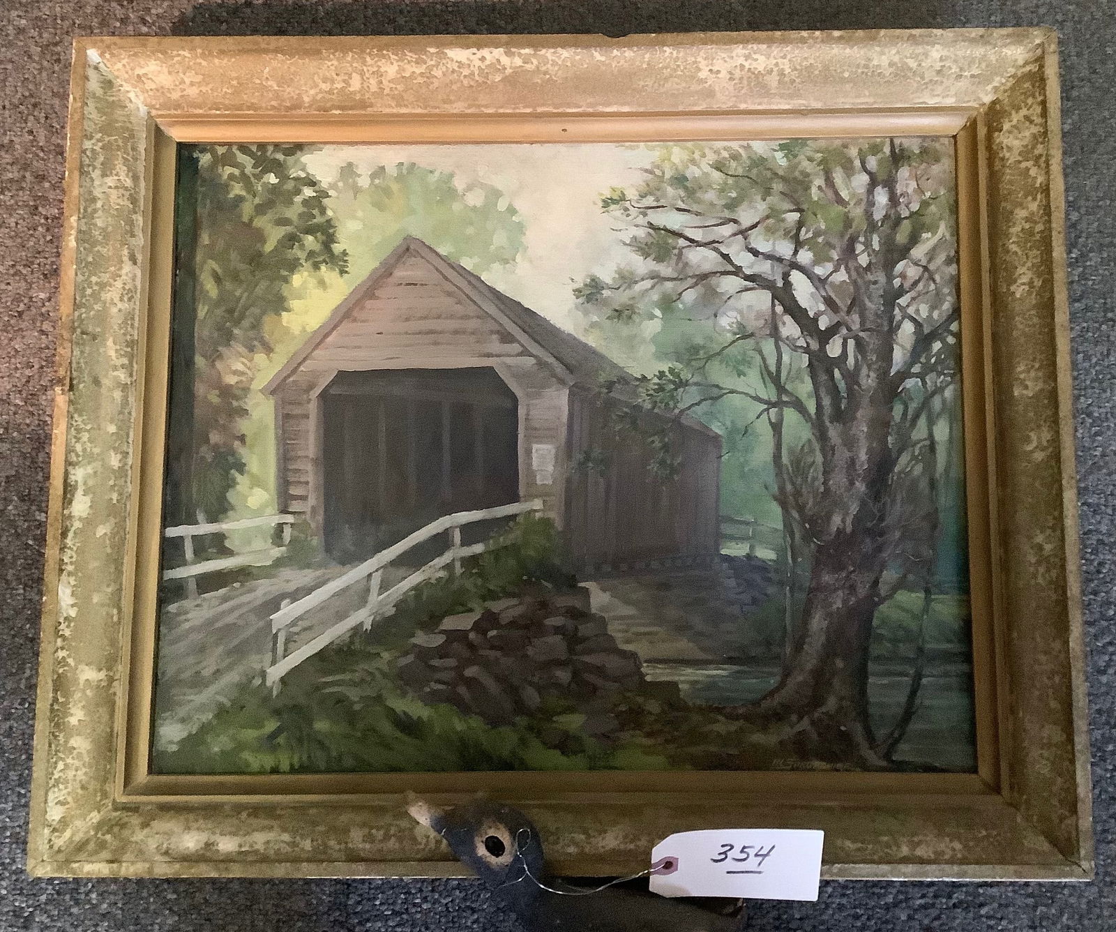 Framed Oil on Artist Board H. Shropshire: Framed Oil on Artist Board H. Shropshire, 20 x 24