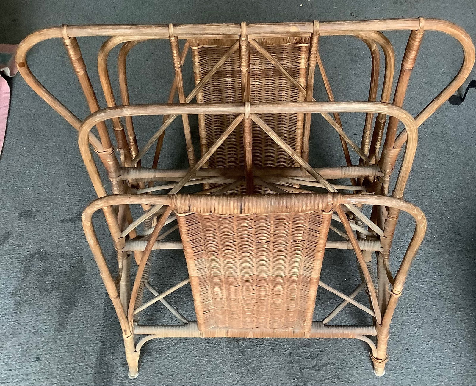 Rattan Magazine Rack (1 of 2)