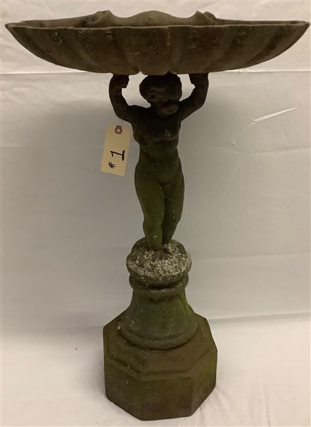 19th Cent 32" Cast Iron Birdbath (1 of 3)