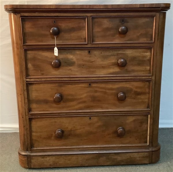 19th Cent English Chest of Drawers 21 x 41 and 44" high (1 of 2)