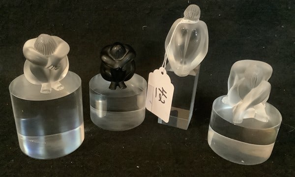4 Lalique Figures on Plinths (1 of 3)