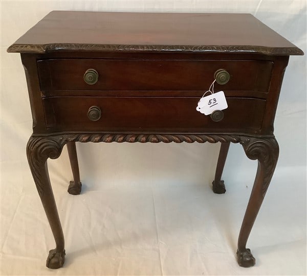2 Drawer Mahogany Stand 15 x 25 - 27" wide (1 of 1)