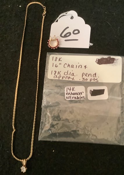18K Gold Chain and Pendant - Ruby Enhancer (1 of 1)