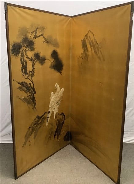 Pretty 2 Panel Hand Painted Screen each panel 35 x 68 (1 of 6)