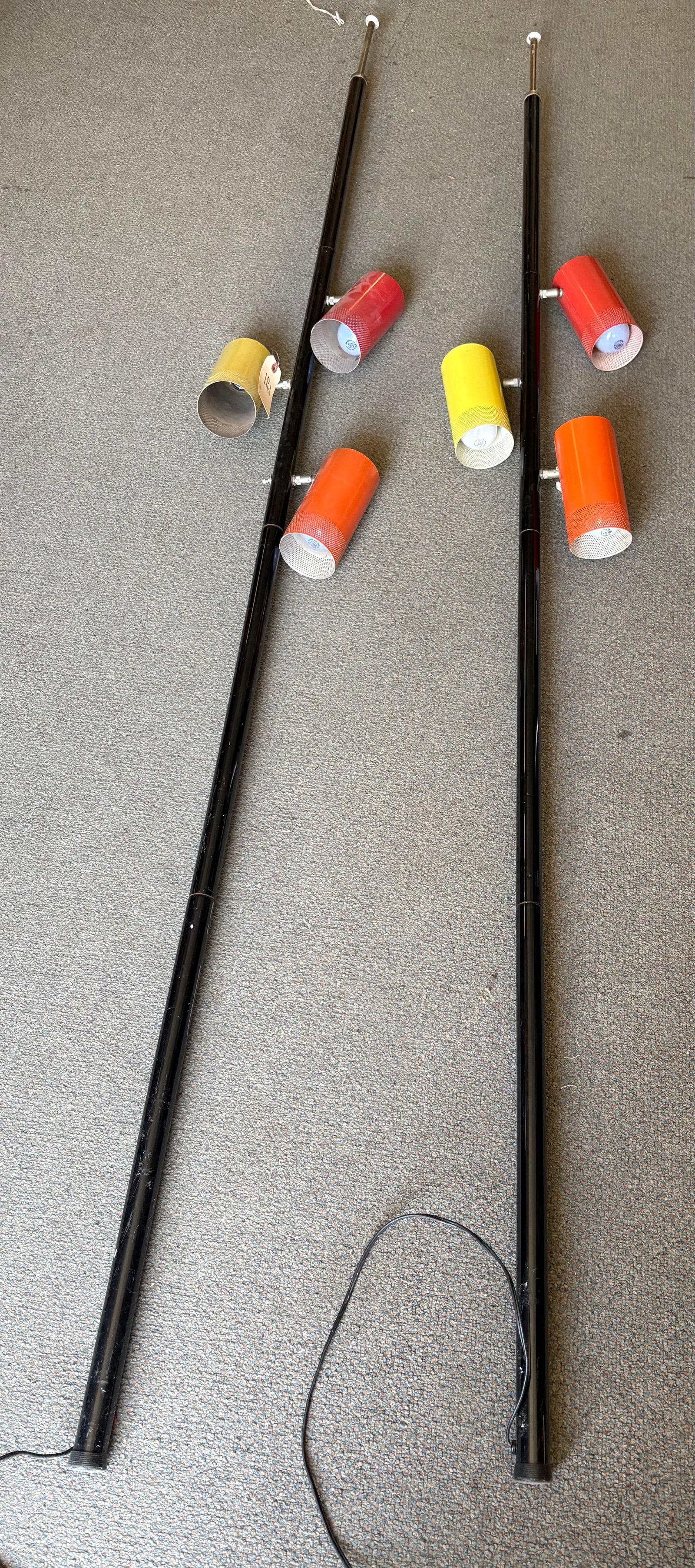 Pr 96" Mid-Cent Tension Pole Lamps (1 of 5)