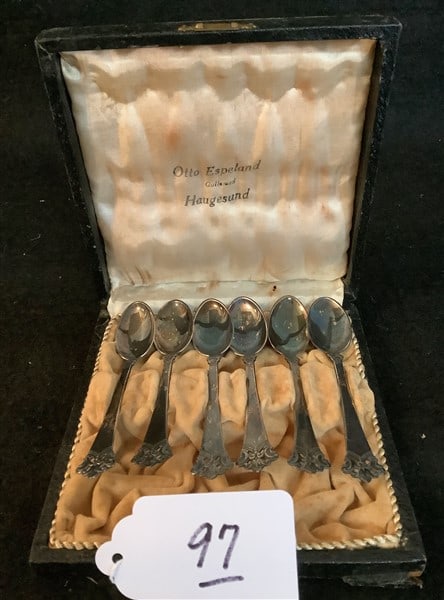 6 Demitasse Spoons " 830S " Silver (1 of 2)