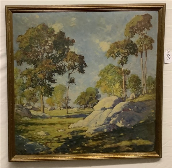 Impressionist Landscape Oil on Artist Board 34 x 34: Impressionist Landscape Oil on Artist Board 34 x 34