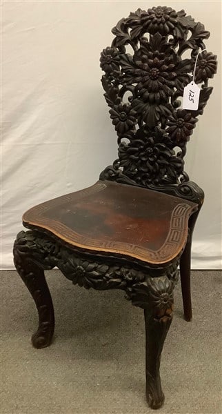Carved Antique Oriental Chair (1 of 1)