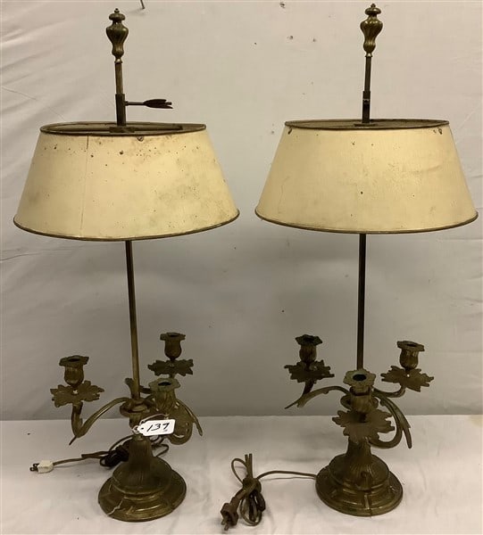 Pr Bouilloite Lamps 32" tall (1 of 2)