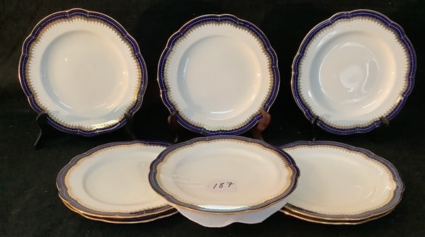 Eight 10 1/2" Coalport Plates (1 of 3)