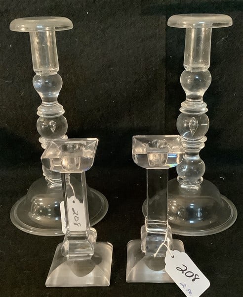 2 Pr Crystal Candlesticks - 2