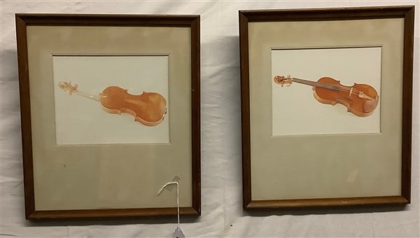 2 Framed Violin Prints 14 x 17 (1 of 2)
