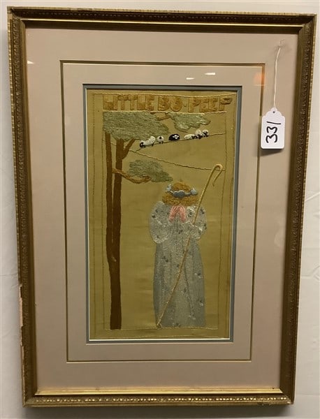 Framed Crewel Work 20 x 29 (1 of 1)