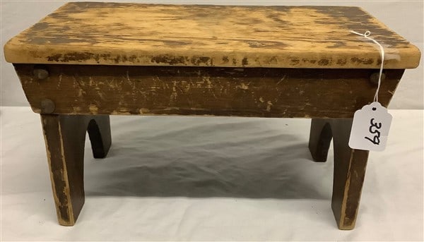 16" Antique Wooden Footstool (1 of 2)