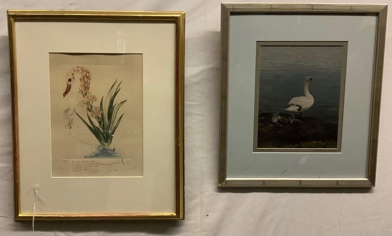 Framed Watercolor and Photograph 15 x 19 (1 of 4)