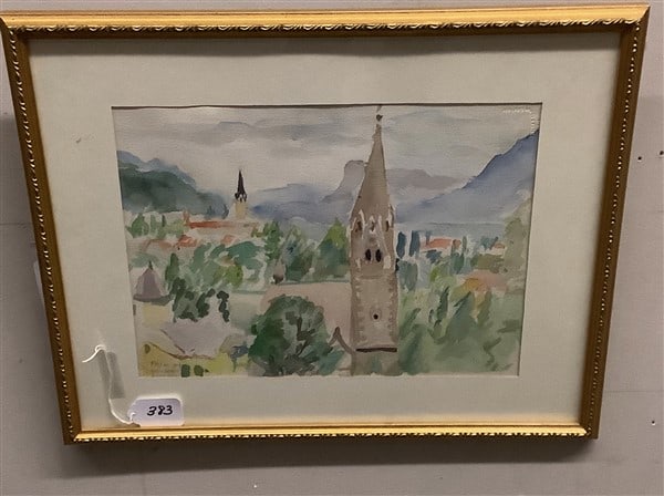 Watercolor, Julian Clarence Levi 17 x 21 (1 of 2)
