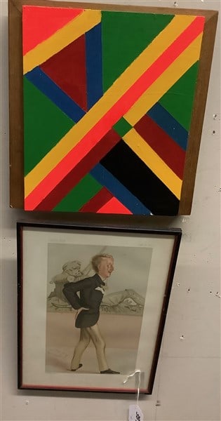 Spy Print & Enamel on Board, Nicholas Gordon (1 of 3)