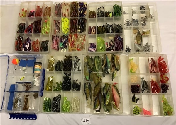 8 Plastic Boxes of Fishing Lures and Tackle (1 of 3)