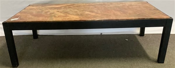 M.T Coffee Table with Wooden Base 25 x 49 - 15" high (1 of 2)