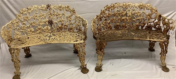 Pr. of 38" Cast Iron Garden Benches (1 of 4)