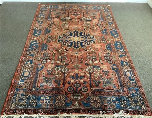 Hand Made Persian Hamadan - 5' x 8': Hand Made Persian Hamadan - 5' x 8'