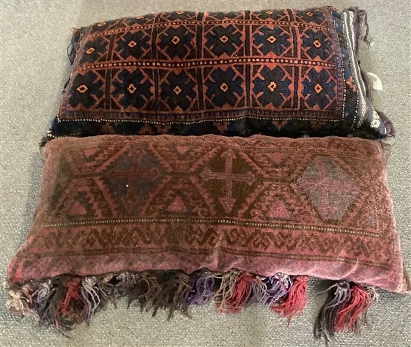 2 Afghan 36" Floor Pillows: 2 Afghan 36" Floor Pillows