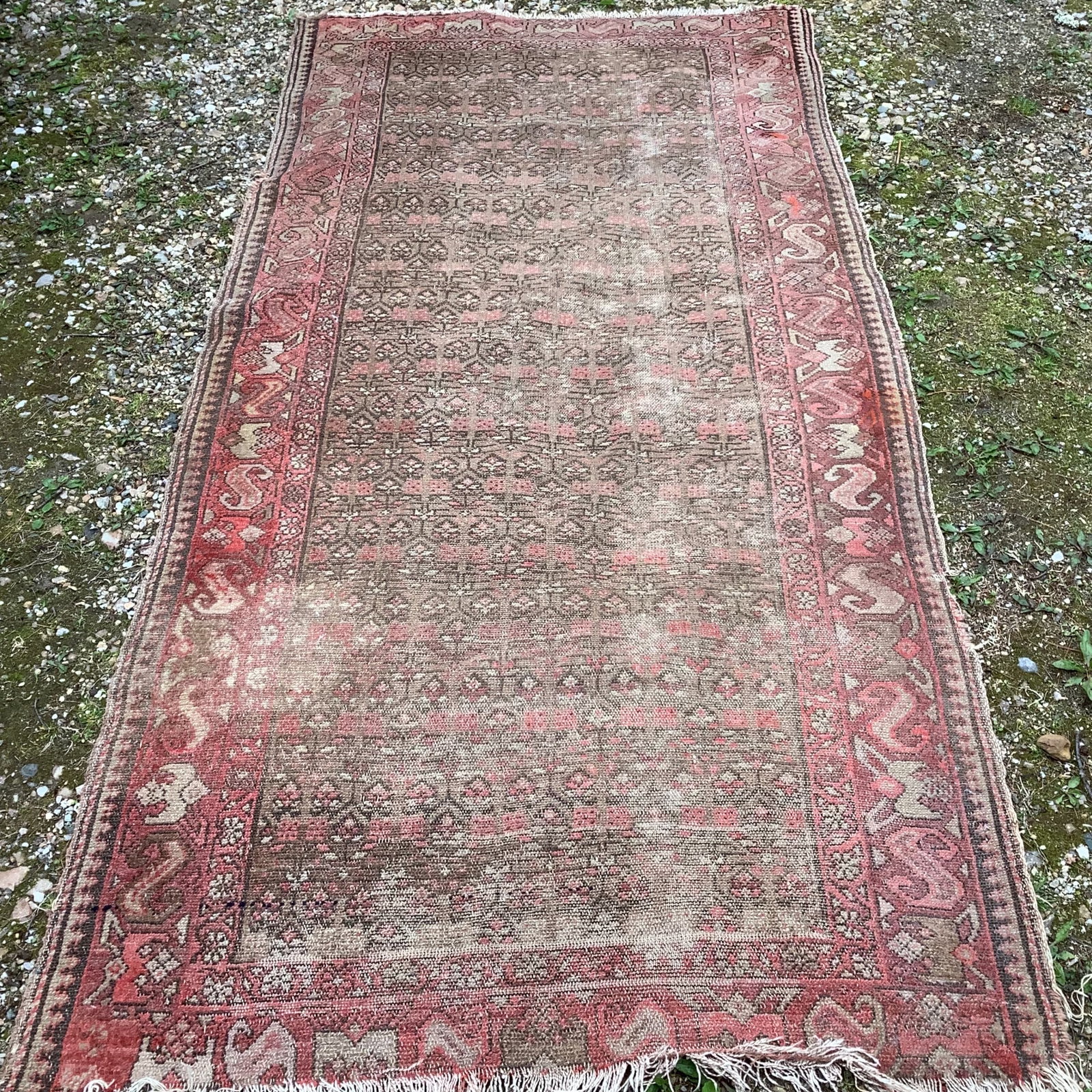 Antique Persian Rug - 3'4" x 7'6": Antique Persian Rug - 3'4" x 7'6"
