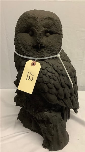21" Cast Stone Owl - 75 lbs.: 21" Cast Stone Owl - 75 lbs.